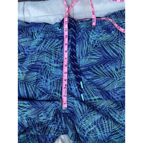 Land’s End Men's 2XL Volley 9"Board Shorts Swim Trunks Blue Green Floral - Picture 15 of 16